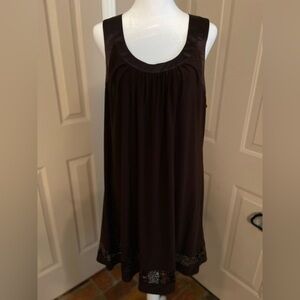 OC by Oleg Cassini cocktail dress with satin & sequin trim.